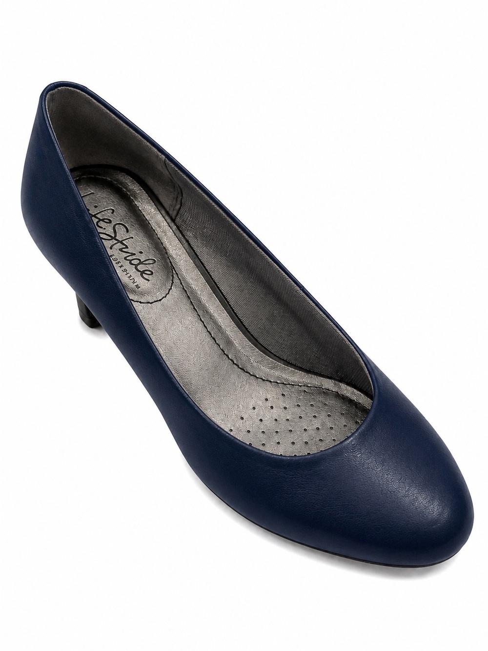 LifeStride Navy Comfort Pumps Womens Size 7M Low Heel Dress Shoes